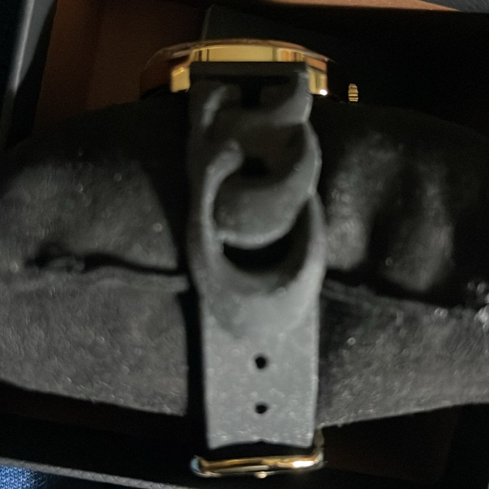 Coach gold tone watch with black rubber like band NWT - Picture 4 of 8